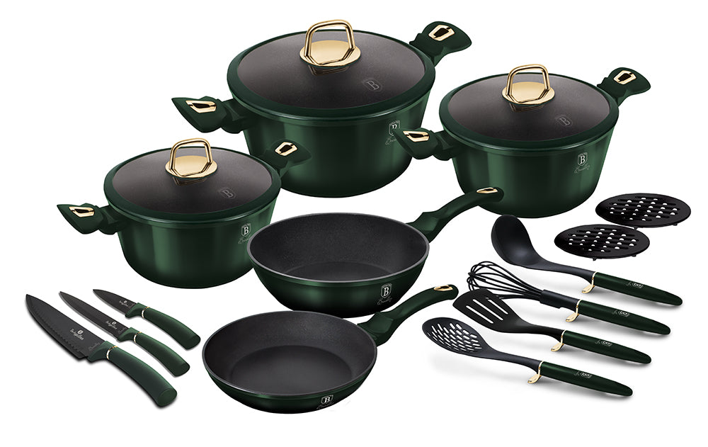 Grytesett Emerald 17 deler