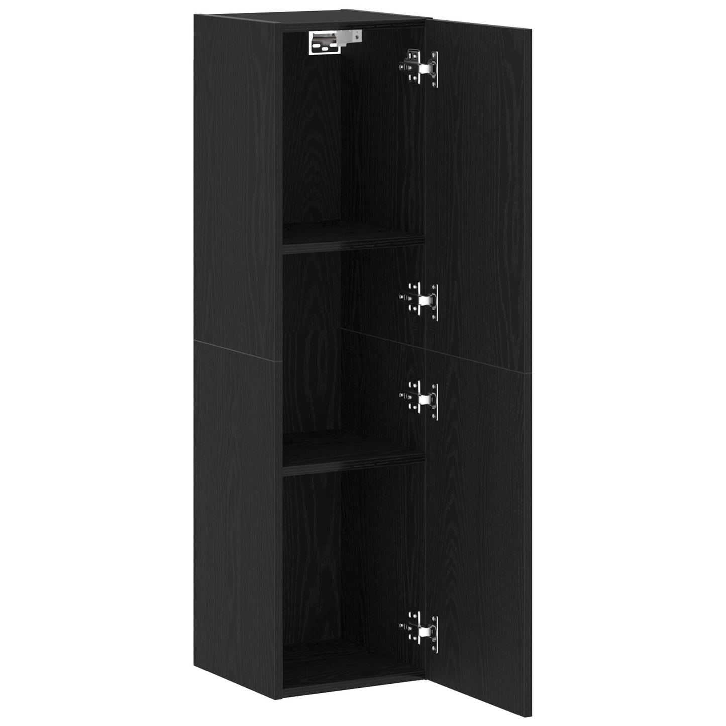 TV-benk Svart Eik 30,5x30x110 cm Konstruert Tre