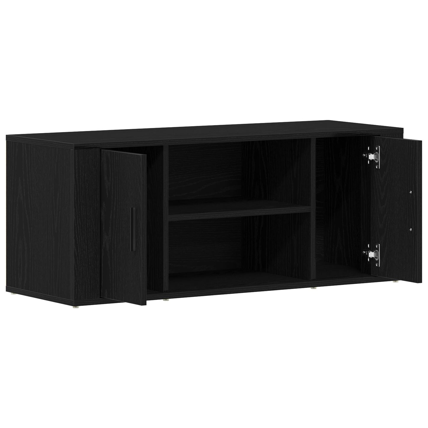 TV-benk Svart Eik 100x35x40 cm Konstruert Tre