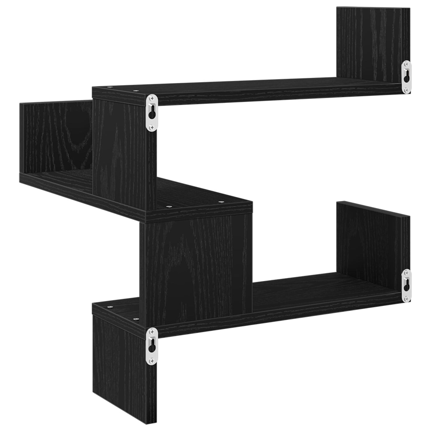 Vegghyller 2 stk Svart Eik 40x40x49,5 cm Konstruert Tre