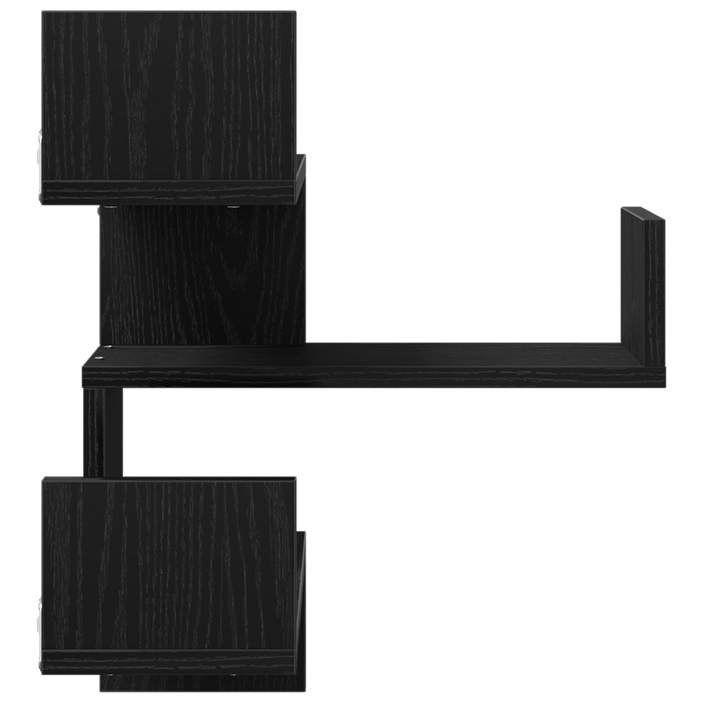 Vegghyller 2 stk Svart Eik 40x40x49,5 cm Konstruert Tre