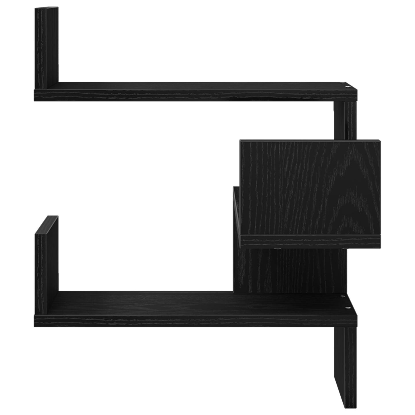 Vegghyller 2 stk Svart Eik 40x40x49,5 cm Konstruert Tre
