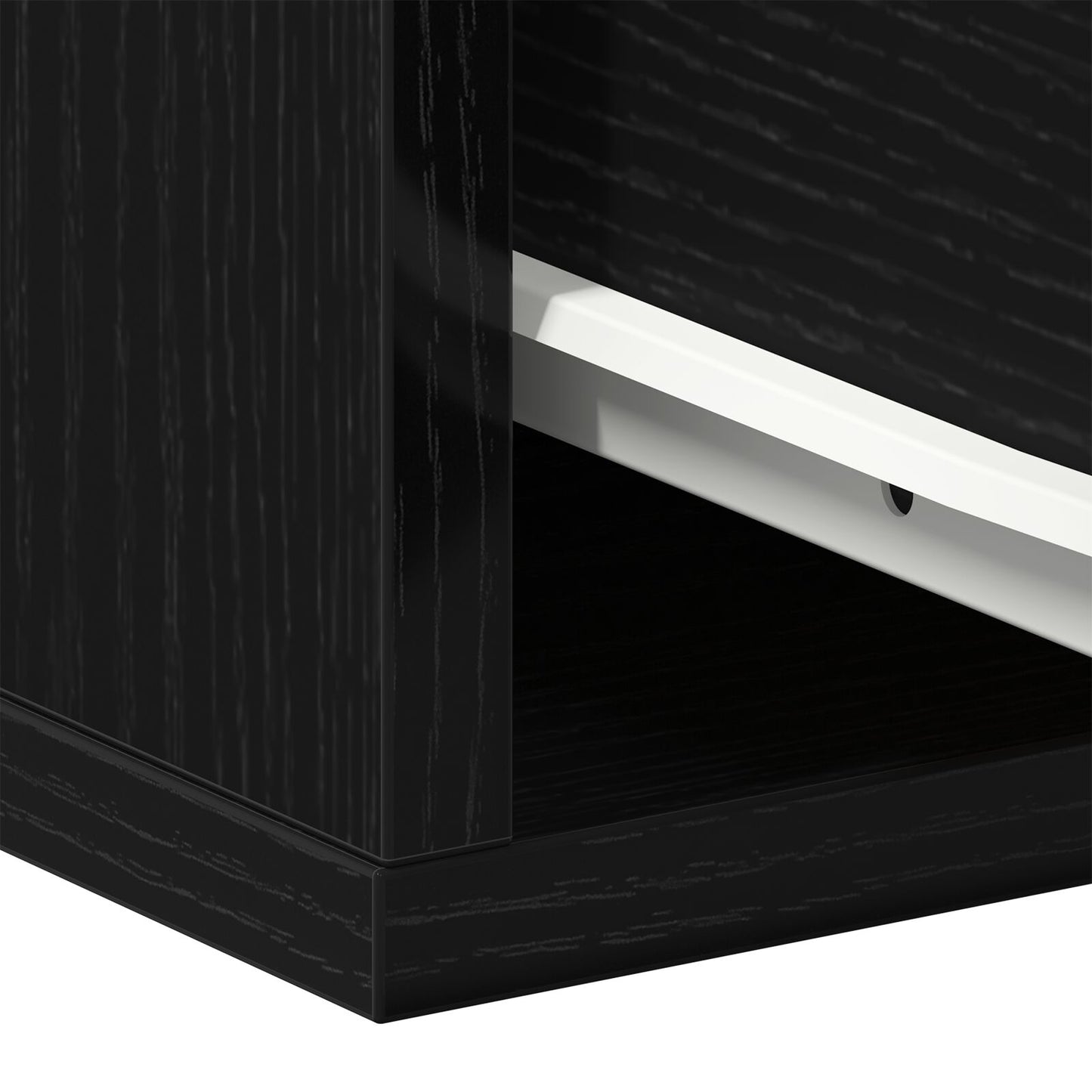 Vegghengt Nattbord Svart Eik 35x35x20 cm