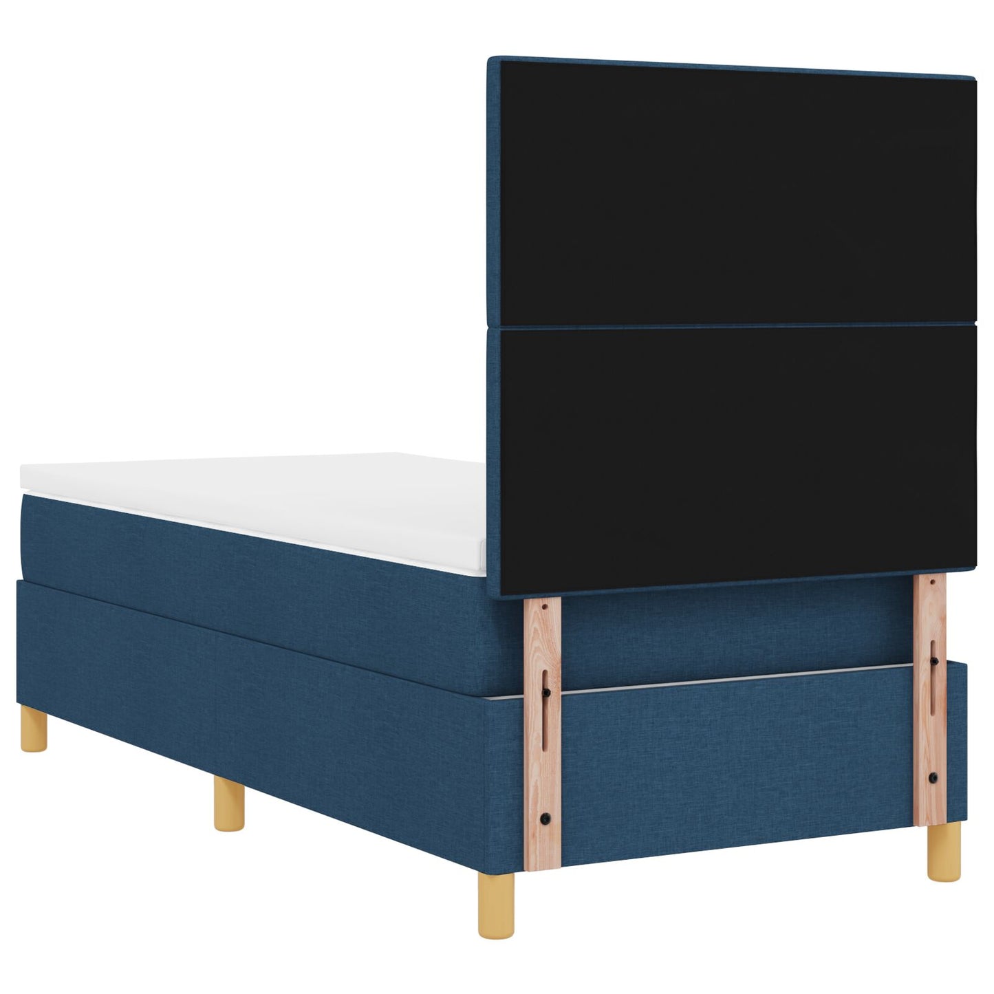 Seng Ramme med Madrass Blå Stoff 90 x 200 cm Blå Seng
