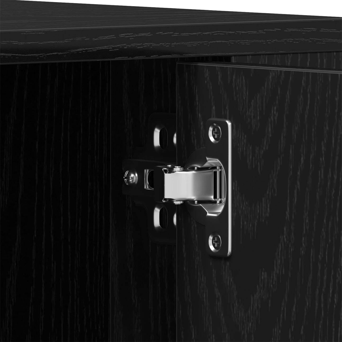 TV-benk Svart Eik 100x35x40 cm Konstruert Tre