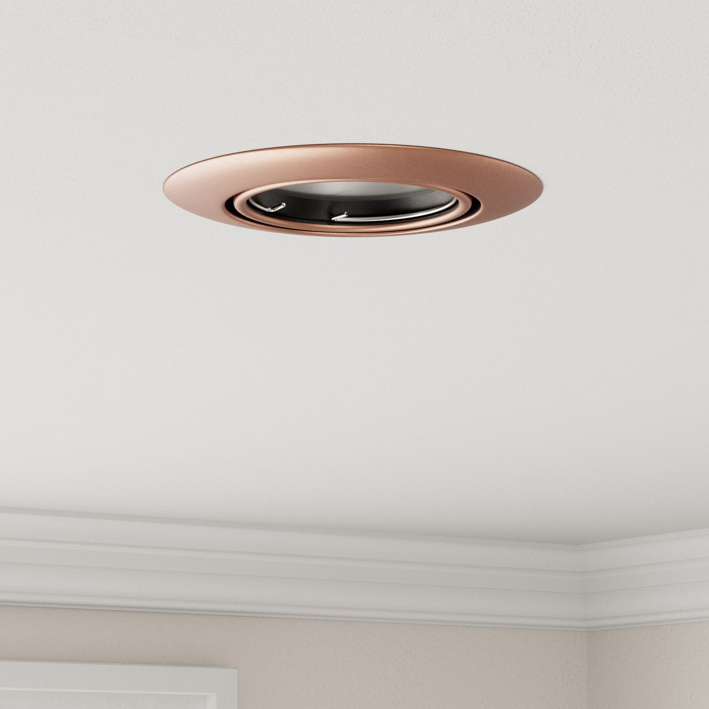 Lamper Sett med 6 Kobber 9 cm Innfelte taklamper Runde