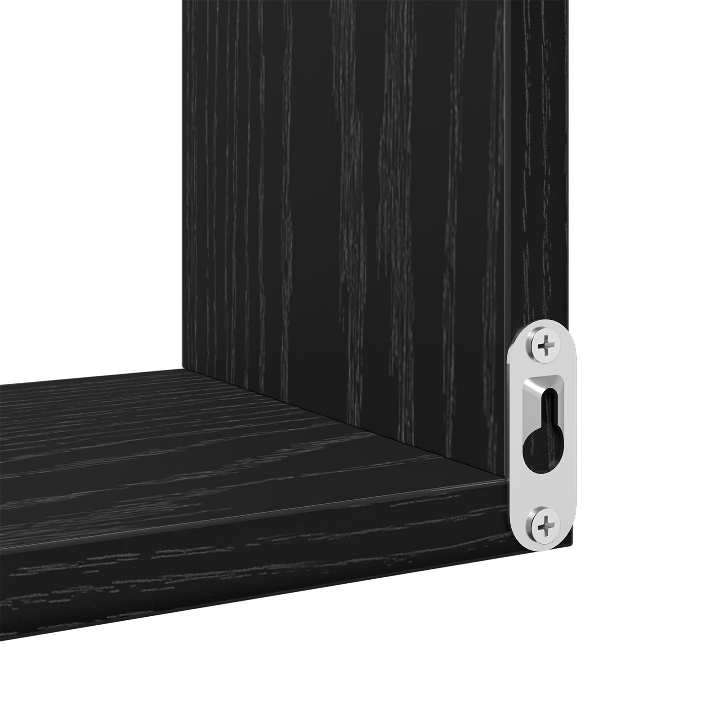 Vegghyller 2 stk Svart Eik 40x40x49,5 cm Konstruert Tre