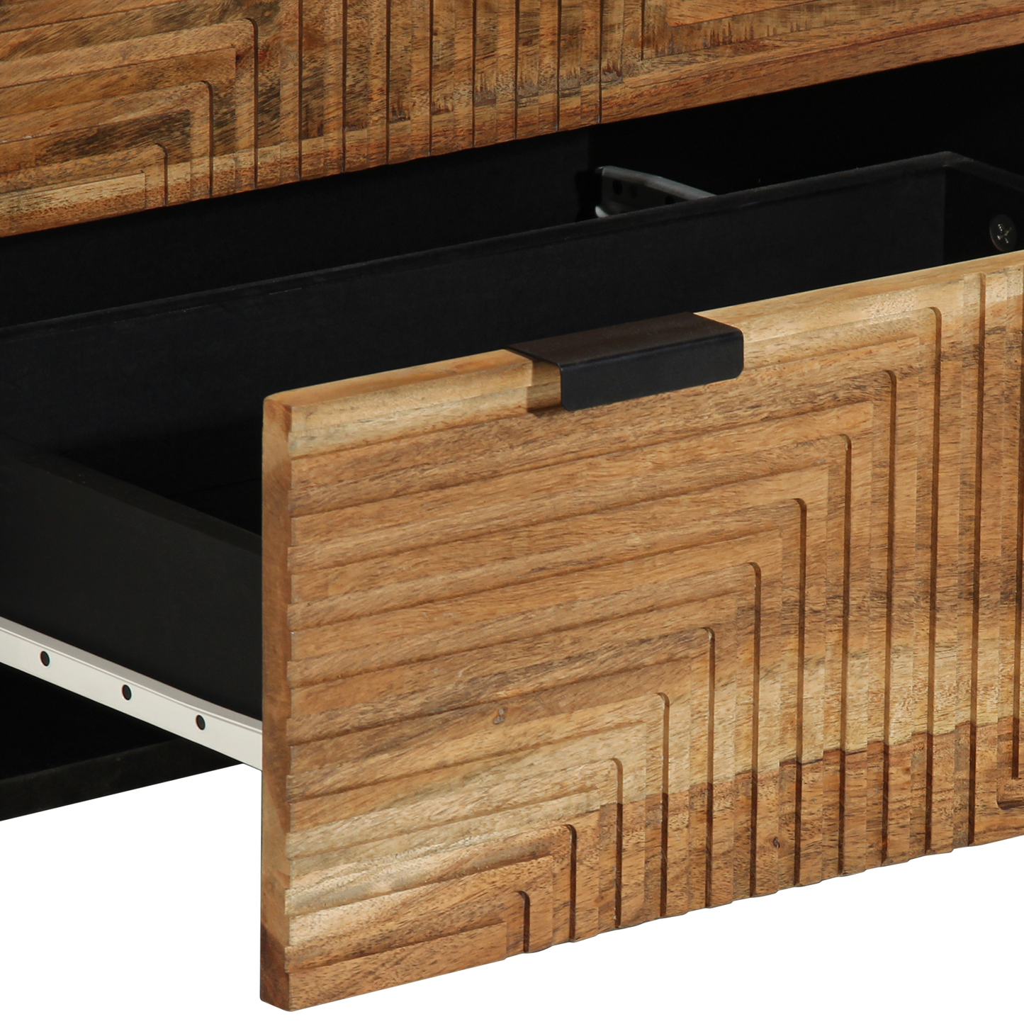 3-delt Sideboard Brun 60x33x75 cm Massivt Tre Akasietre