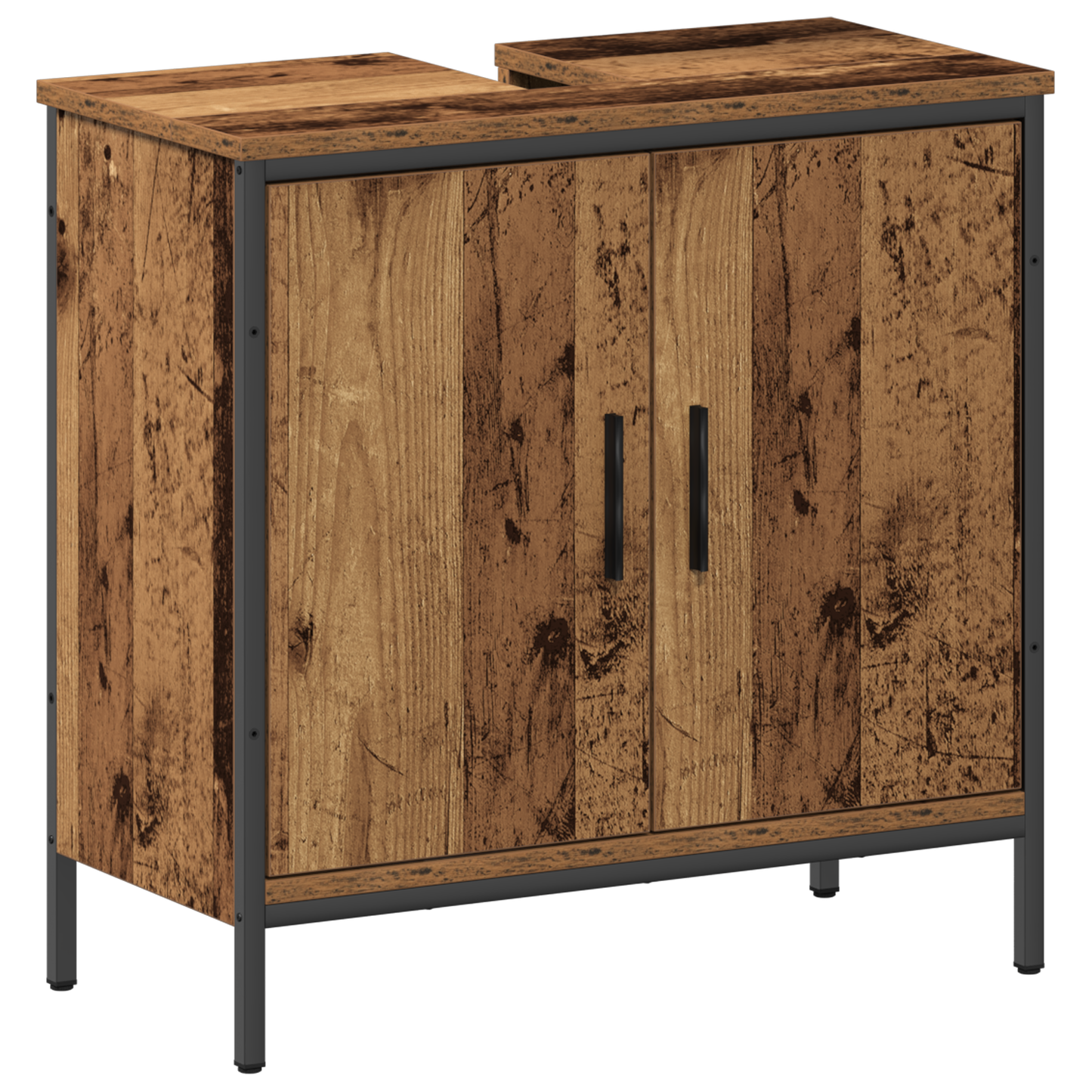 2-delt Baderomsmøbelsett Gammelt Tre Laminert Tre