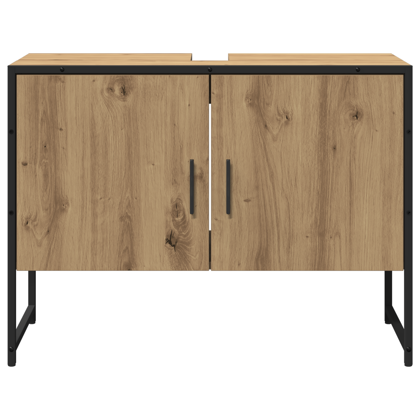 2-delt baderomsmøbelsett i kunstnerisk eik, konstruert treverk