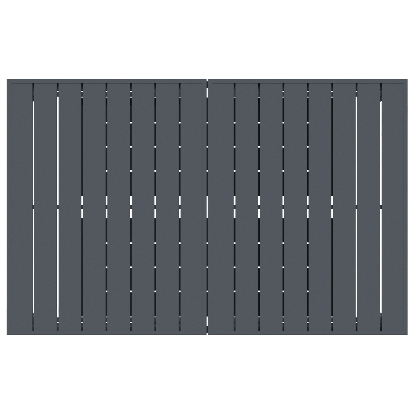 10-delt hagemøbelsett med puter i grå poly rattank