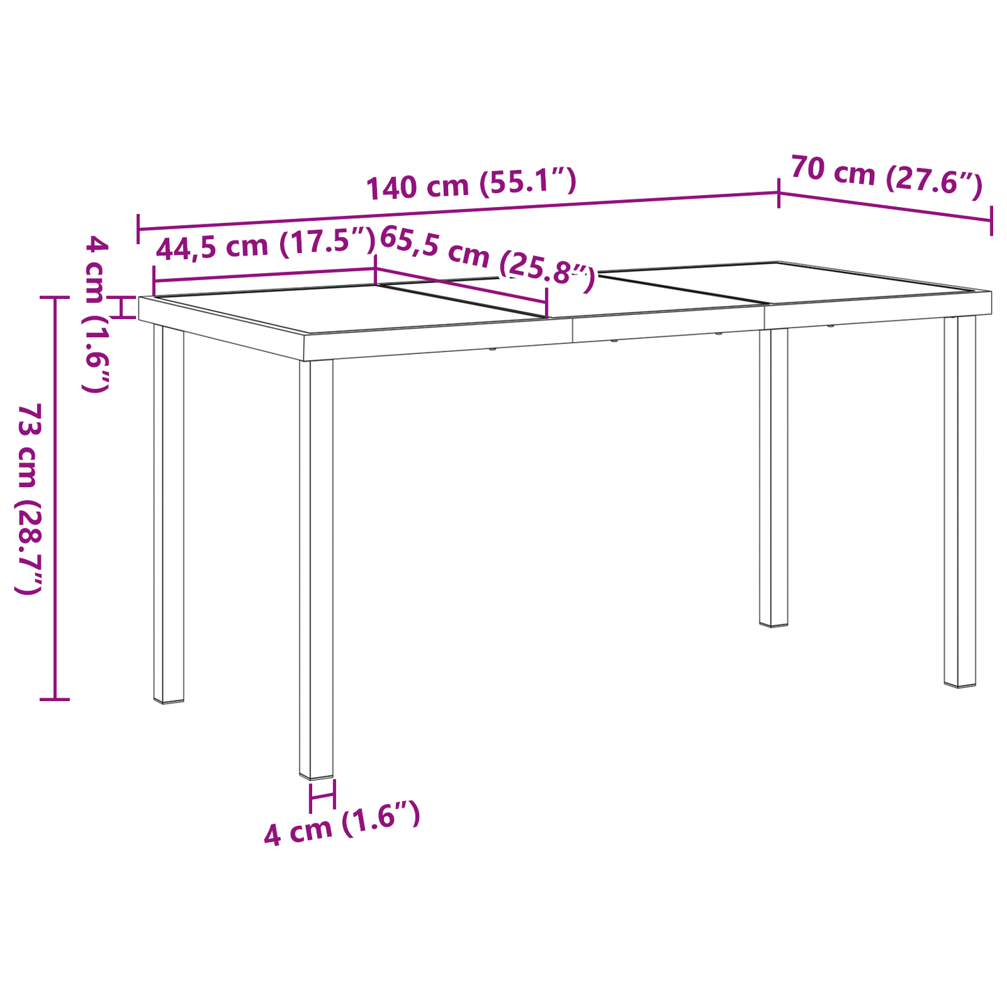 5-delt Hage Spisegruppe med Puter Beige Poly Rattan