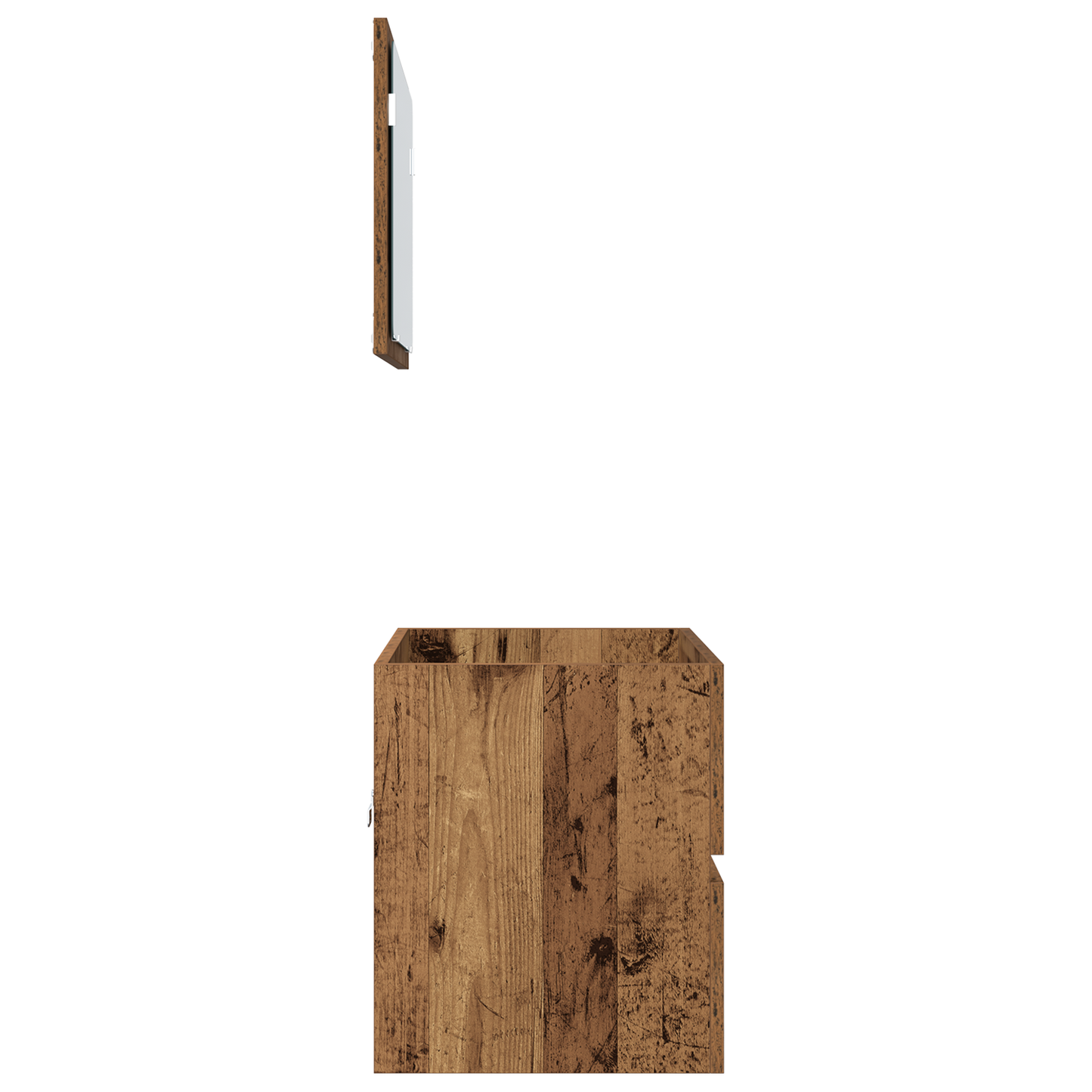 2-delt baderomsmøbelsett Gamle tre Konstruert tre