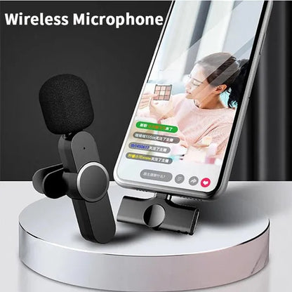 Wireless Lavalier Microphone Portable Audio Video Recording Mini Mic for Iphone Android Live Broadcast Gaming Phone Microfonoe