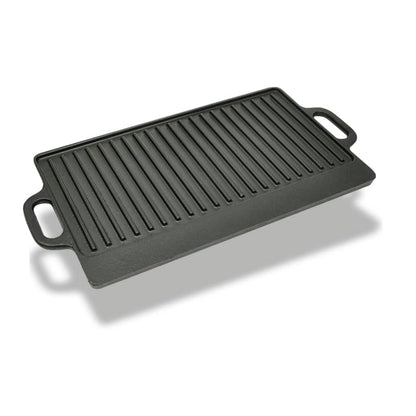 Grillplate i støpejern vendbar 50x23 cm