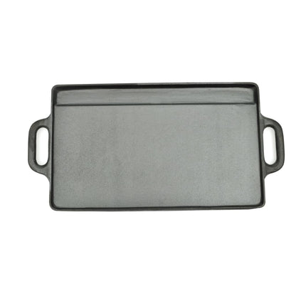 Grillplate i støpejern vendbar 50x23 cm