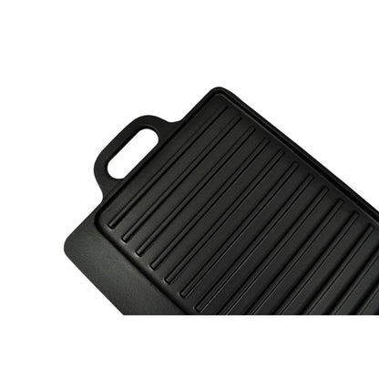 Grillplate i støpejern vendbar 50x23 cm