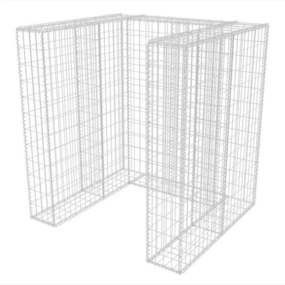Gabion søppelskjul stål 110x100x120 cm