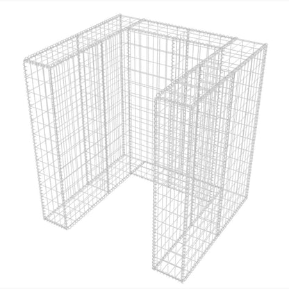 Gabion søppelskjul stål 110x100x120 cm