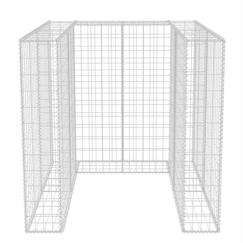 Gabion søppelskjul stål 110x100x120 cm