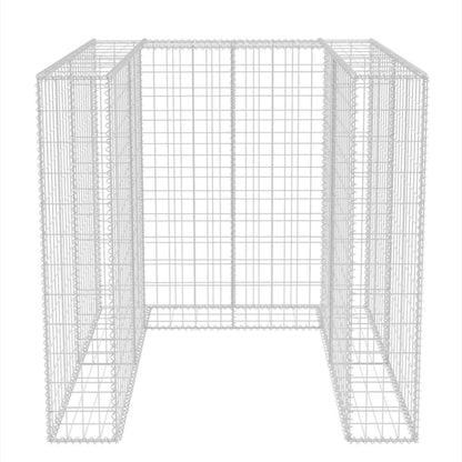 Gabion søppelskjul stål 110x100x120 cm