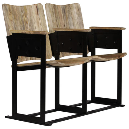 2-seters benk heltre mango og stål