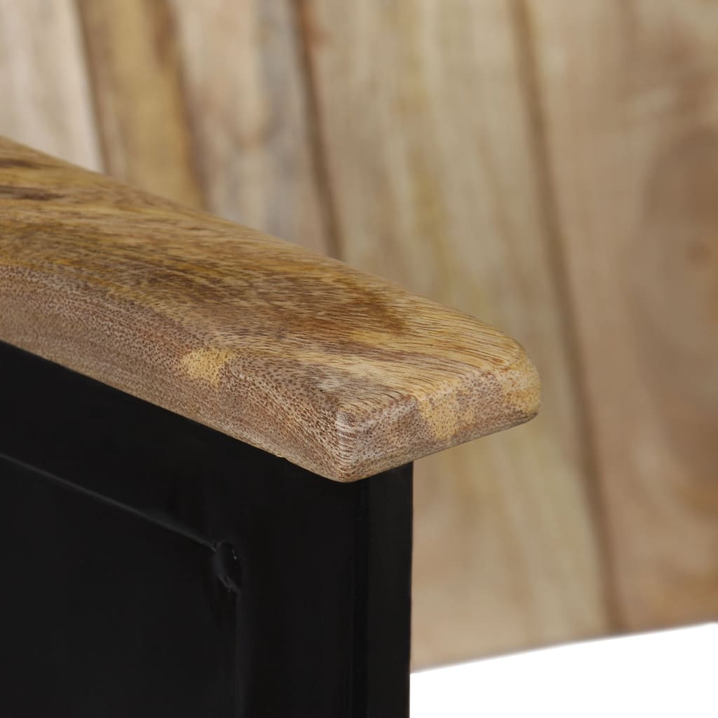 2-seters benk heltre mango og stål