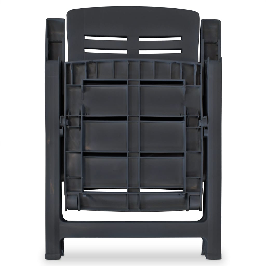 Hagelenestoler 2 stk plast antrasitt