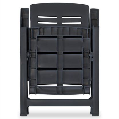 Hagelenestoler 2 stk plast antrasitt