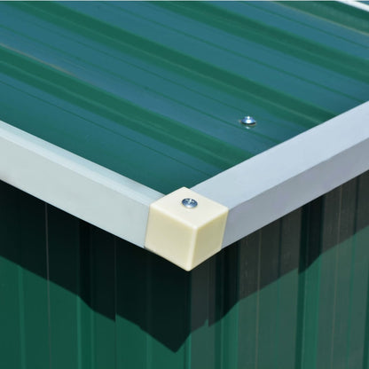 Hageskjul 257x298x178 cm metall grønn