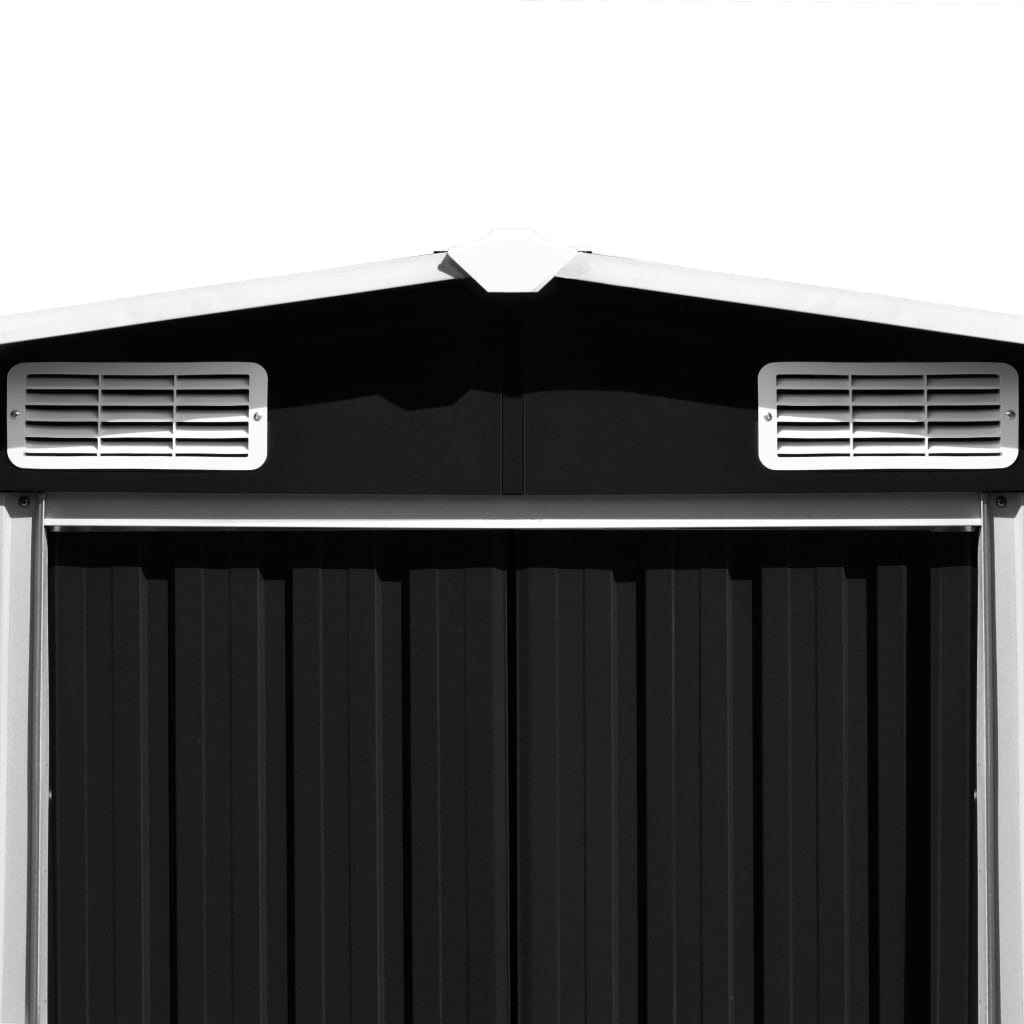 Hageskjul 257x580x181 cm metall antrasitt