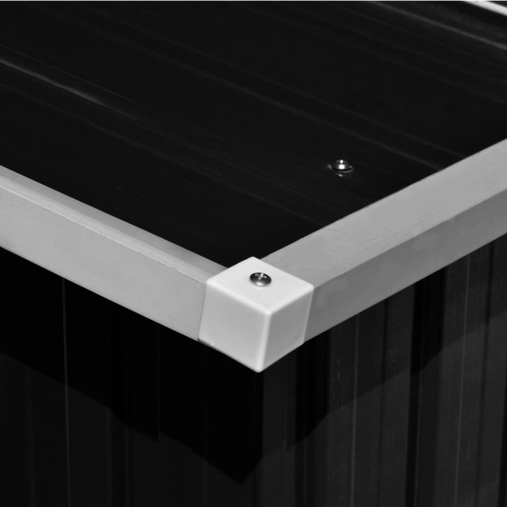 Hageskjul 257x580x181 cm metall antrasitt