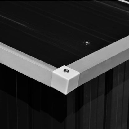 Hageskjul 257x580x181 cm metall antrasitt