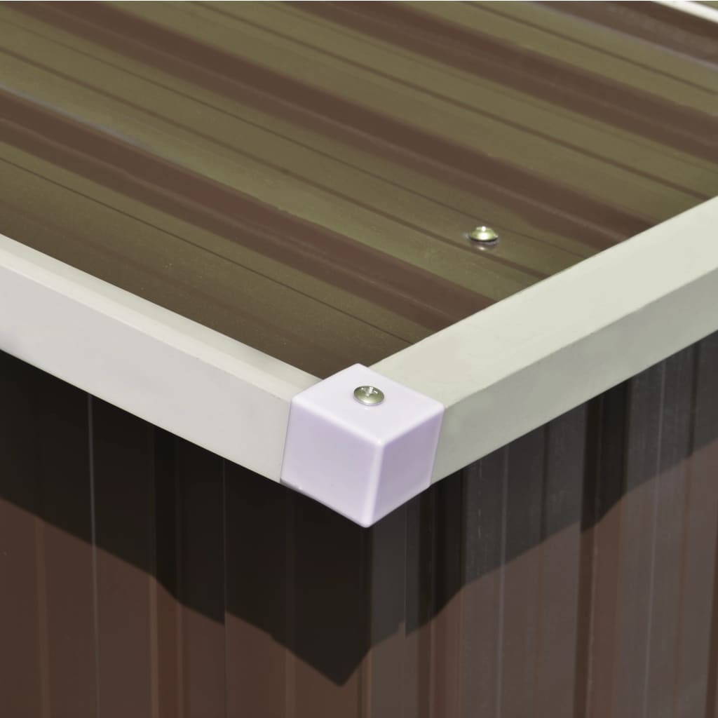 Hageskjul 257x580x181 cm metall brun