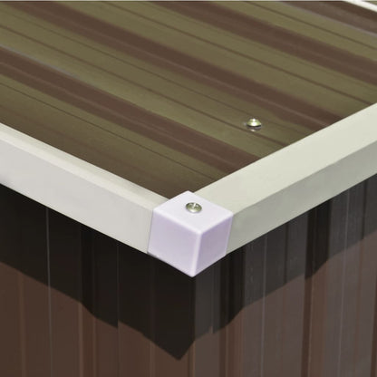 Hageskjul 257x580x181 cm metall brun
