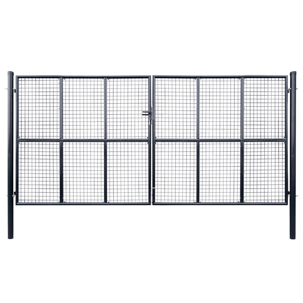 Hageport netting galvanisert stål 400x175 cm grå