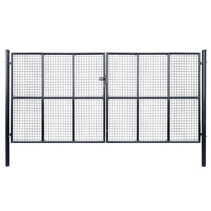 Hageport netting galvanisert stål 400x175 cm grå