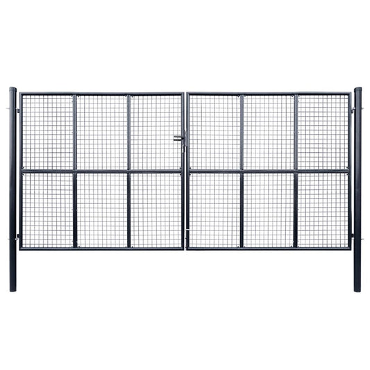 Hageport netting galvanisert stål 400x175 cm grå