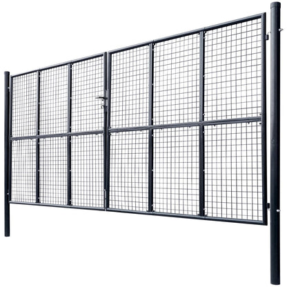 Hageport netting galvanisert stål 400x175 cm grå