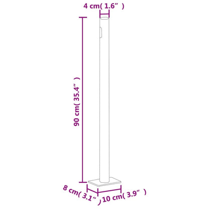 Uttrekkbar sidemarkise 140 x 300 cm svart