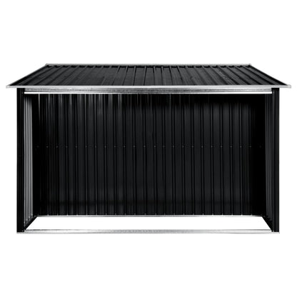 Hageskur med skyvedører antrasitt 329,5x312x178 cm stål