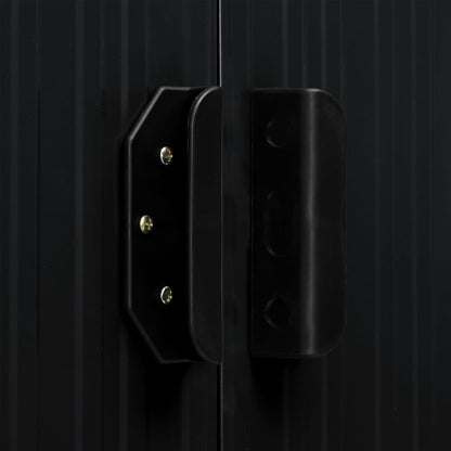 Hageskur med skyvedører antrasitt 329,5x312x178 cm stål