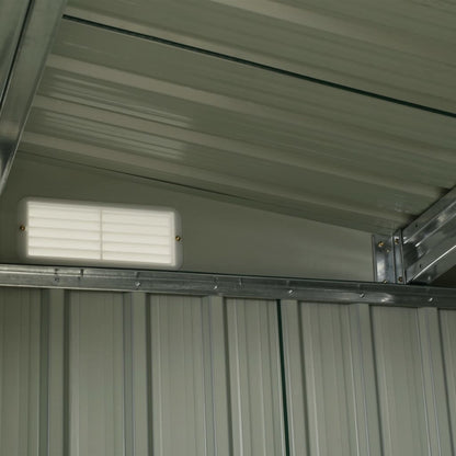 Hageskur med skyvedører antrasitt 329,5x312x178 cm stål