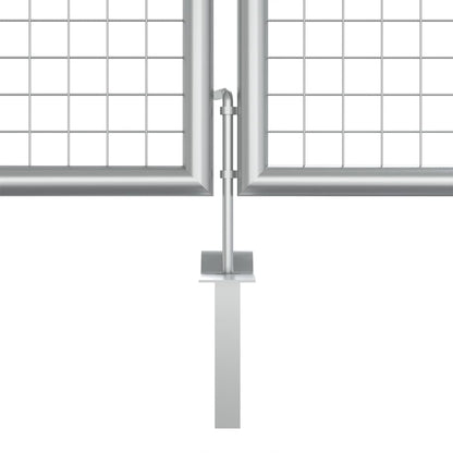 Hageport galvanisert stål 415x175 cm sølv