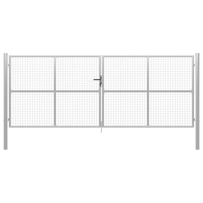 Hageport galvanisert stål 415x200 cm sølv