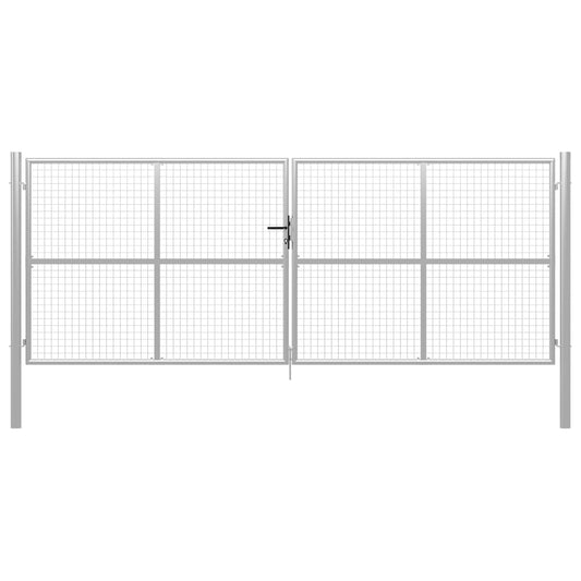 Hageport galvanisert stål 415x200 cm sølv