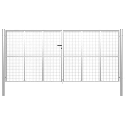 Hageport galvanisert stål 415x225 cm sølv