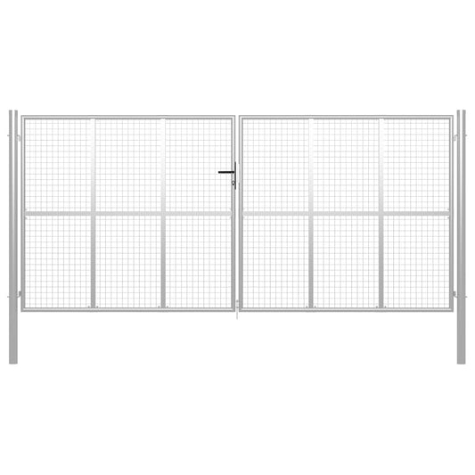 Hageport galvanisert stål 415x225 cm sølv