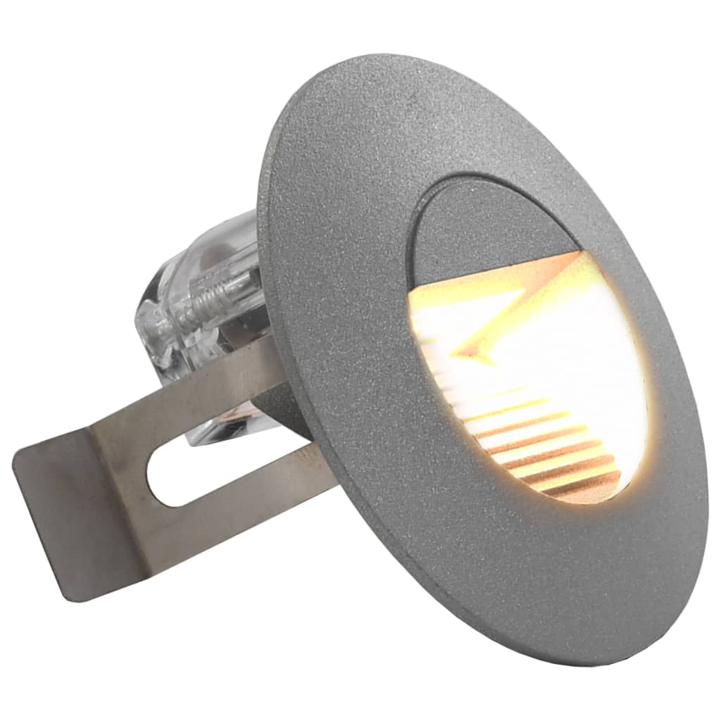 Utendørs LED-vegglamper 6 stk 5 W sølv rund