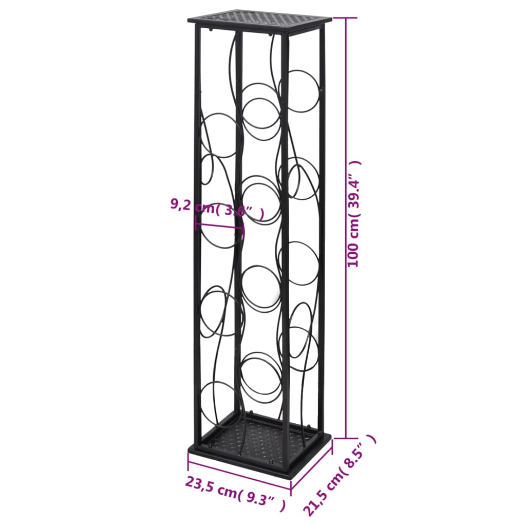 Vinstativ for 8 flasker metall